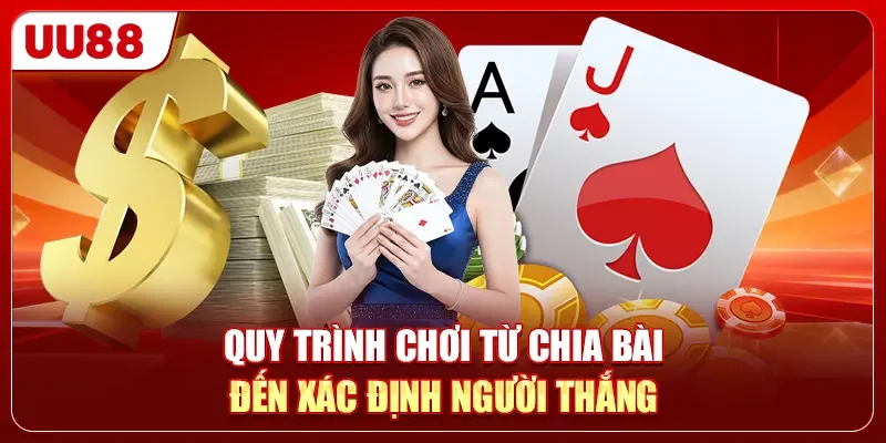 Quy trình chơi từ chia bài đến xác định người thắng